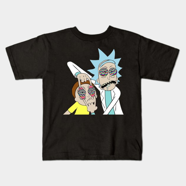 Trippy Rick Kids T-Shirt by TripoffGeloEDM